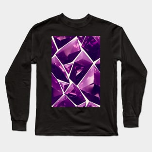 Jewel Pattern - Violet Amethyst, for a bit of luxury in your life! #3 Long Sleeve T-Shirt